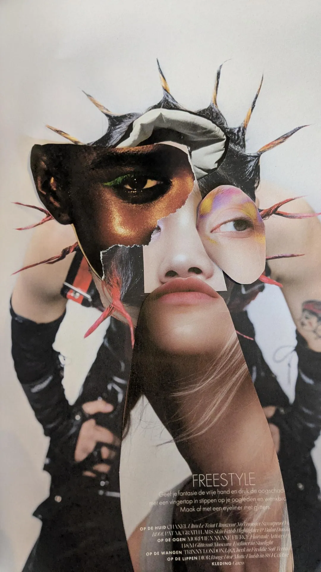 A magazine collage made in the mixed media art workshop in Amsterdam